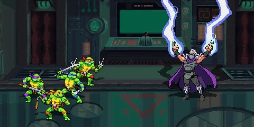 tmnt turtles about to fight shredder 