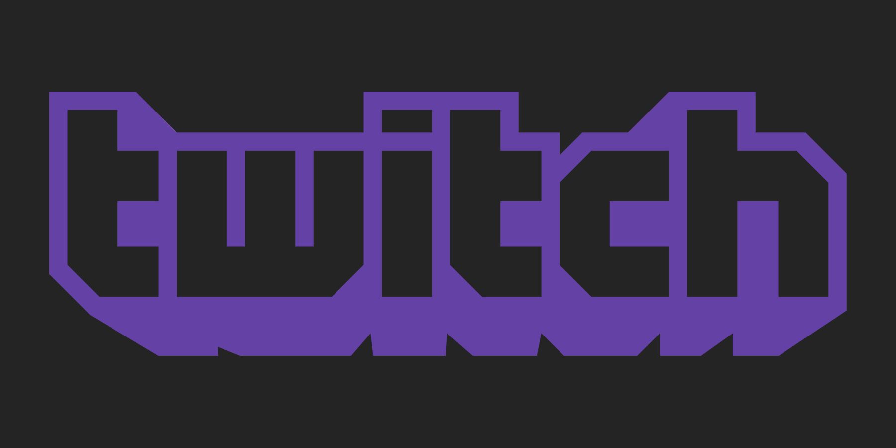 purple twitch logo on black background