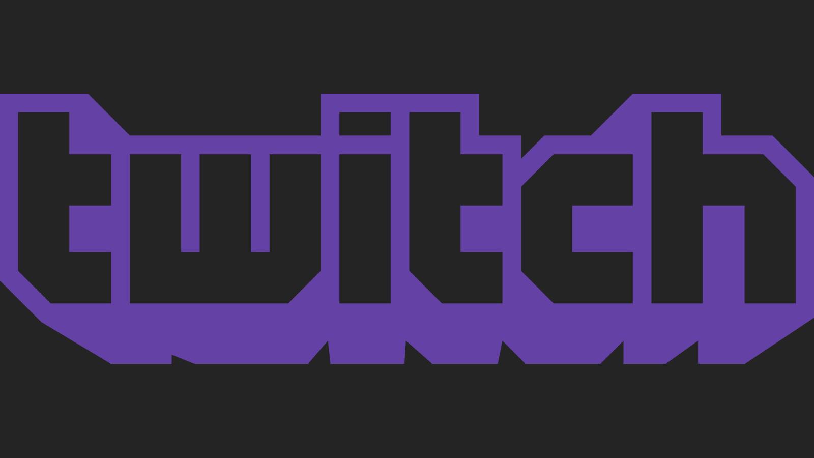 purple twitch logo on black background