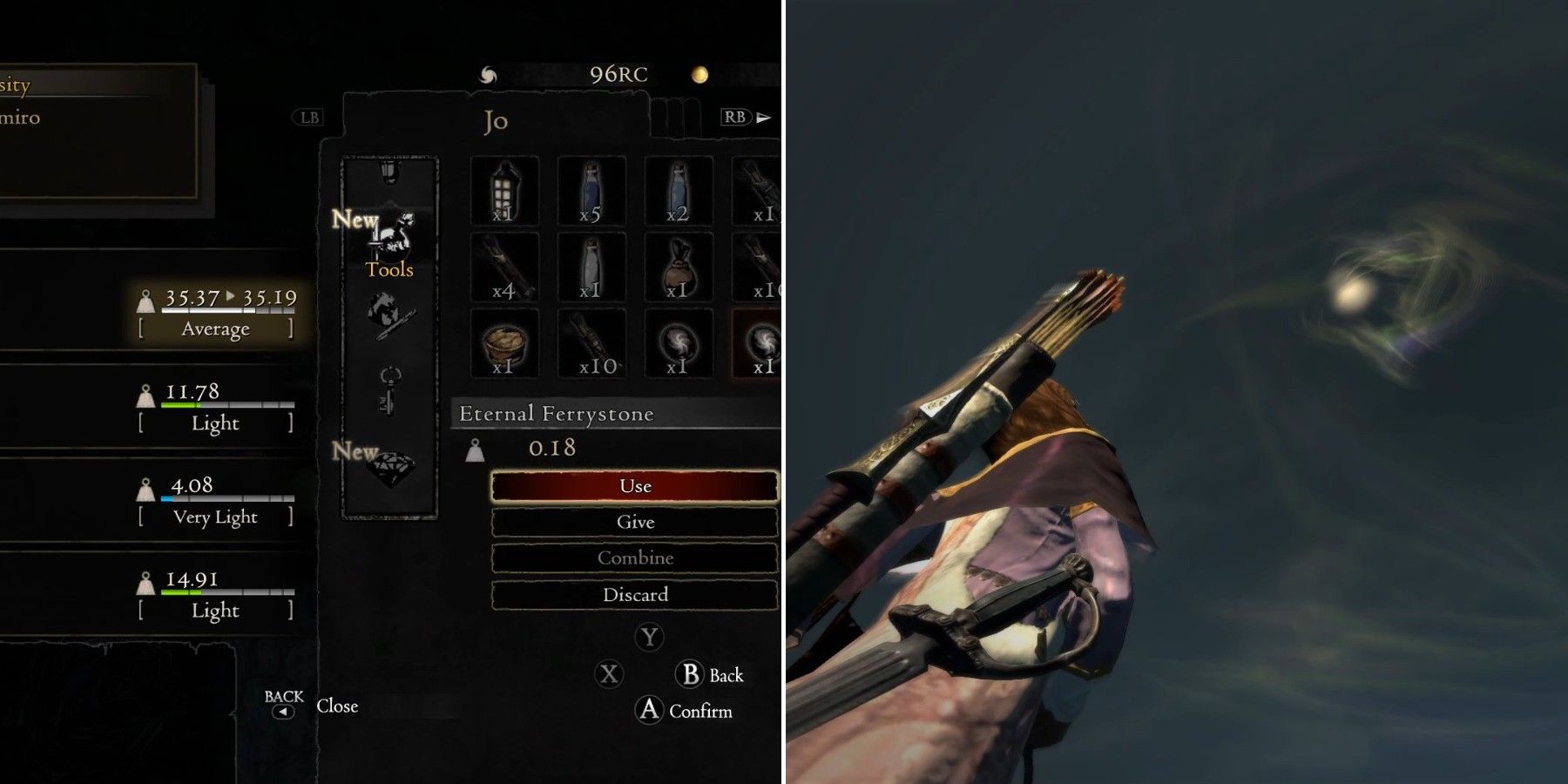 using a ferrystone within dragons dogma