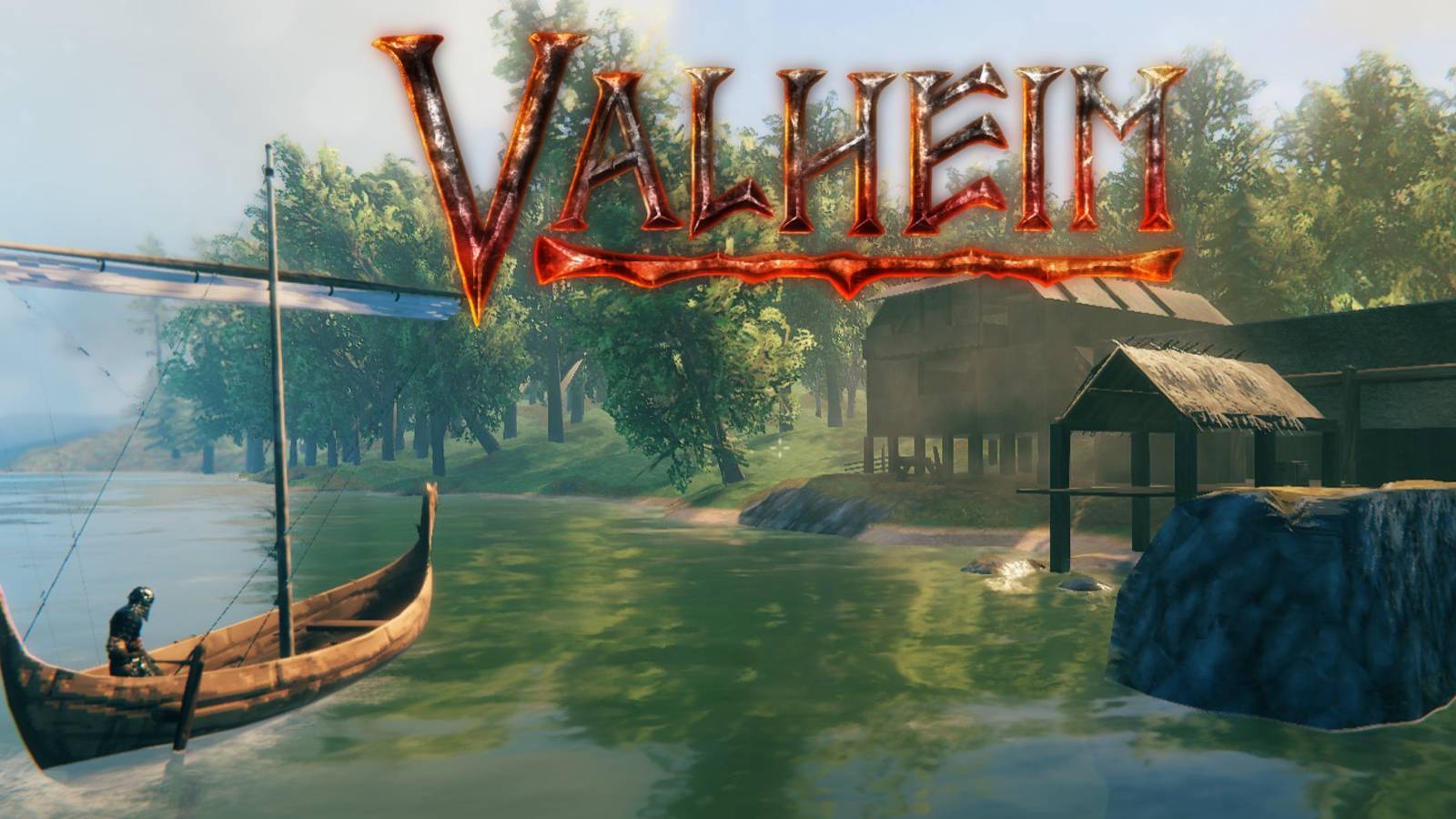 valheim house on shore