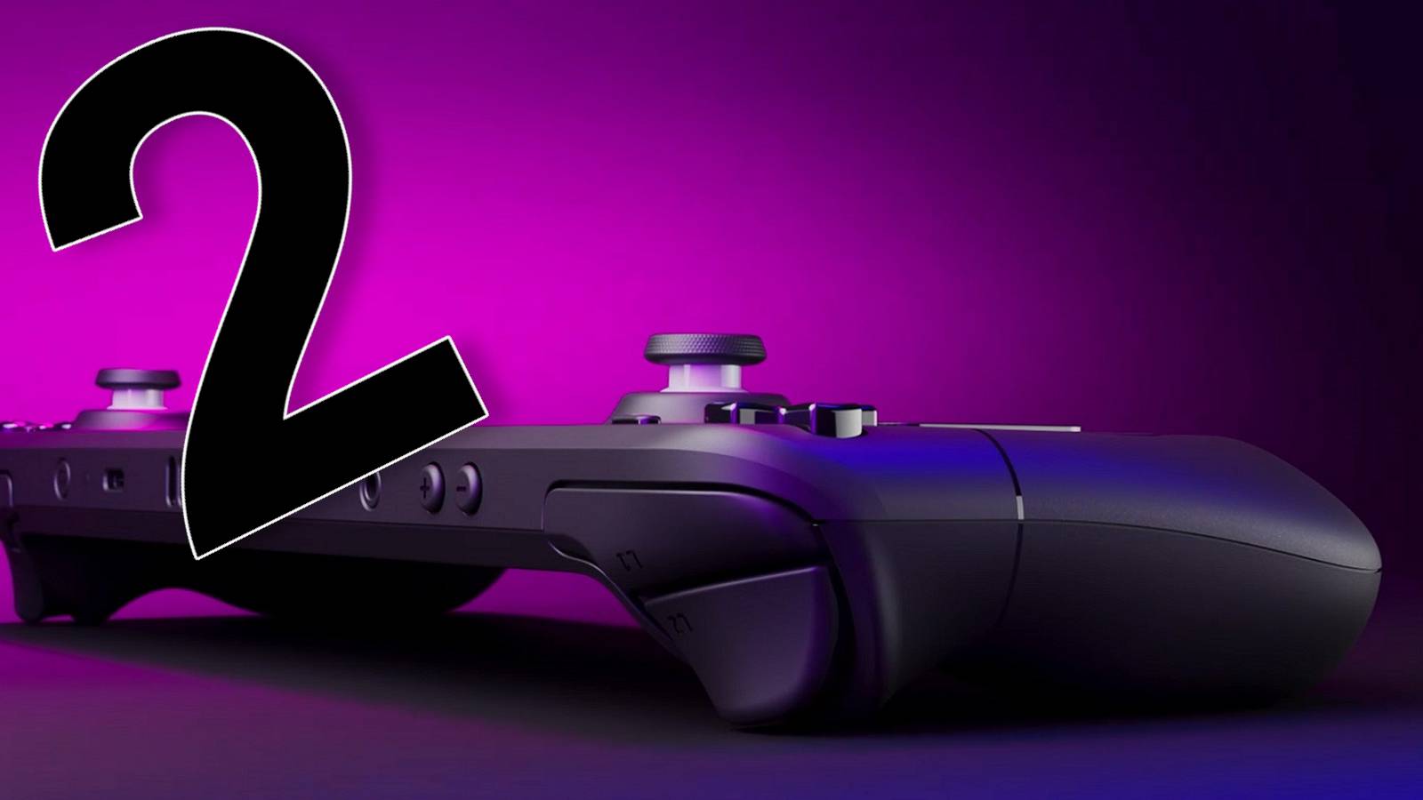 Image of a Steam Deck on a purple background with a number 2 in the corner.