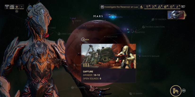 The Ara node on Mars on Warframe.