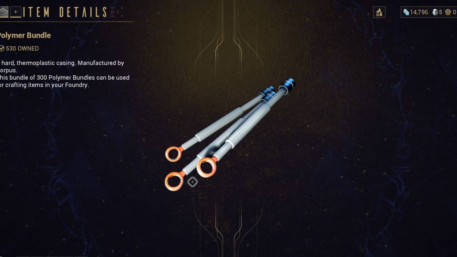 The Polymer Bundle resource on Warframe