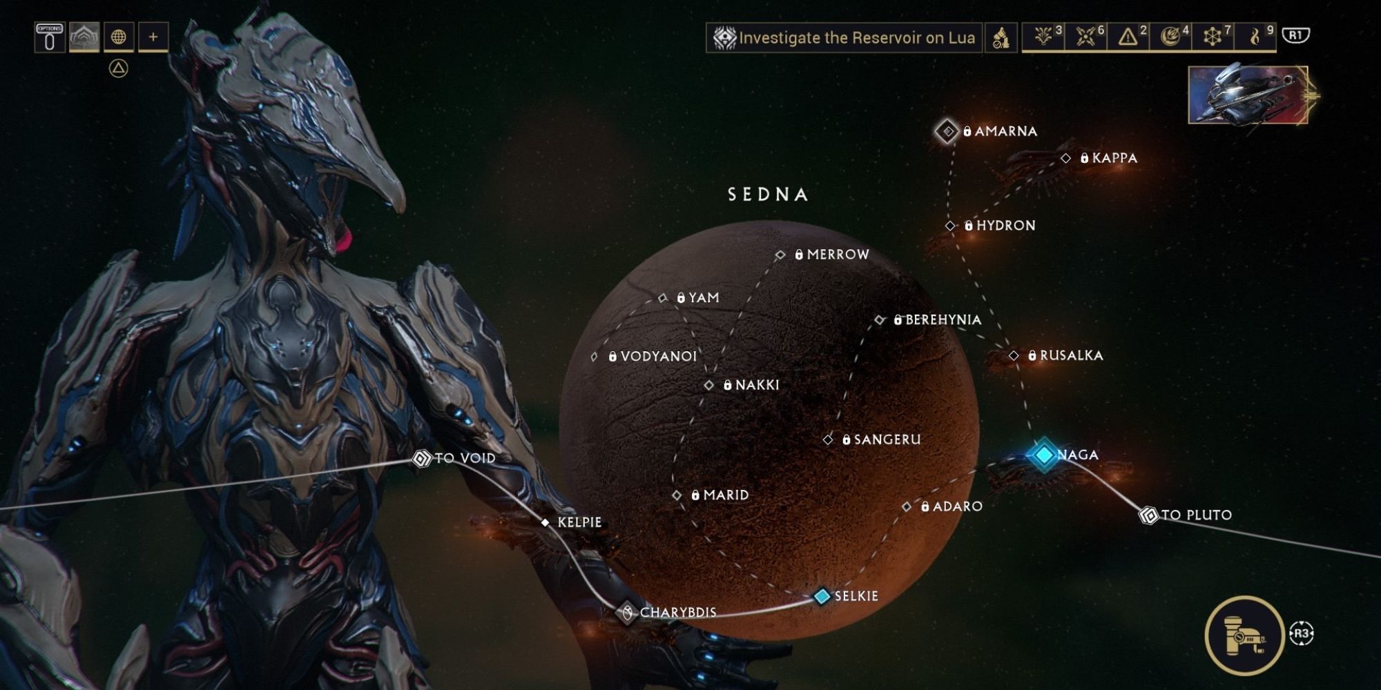 The Amarna mission on Sedna on Warframe