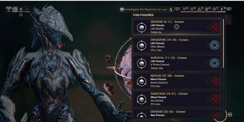 A Void Relic mission on Earth on Warframe