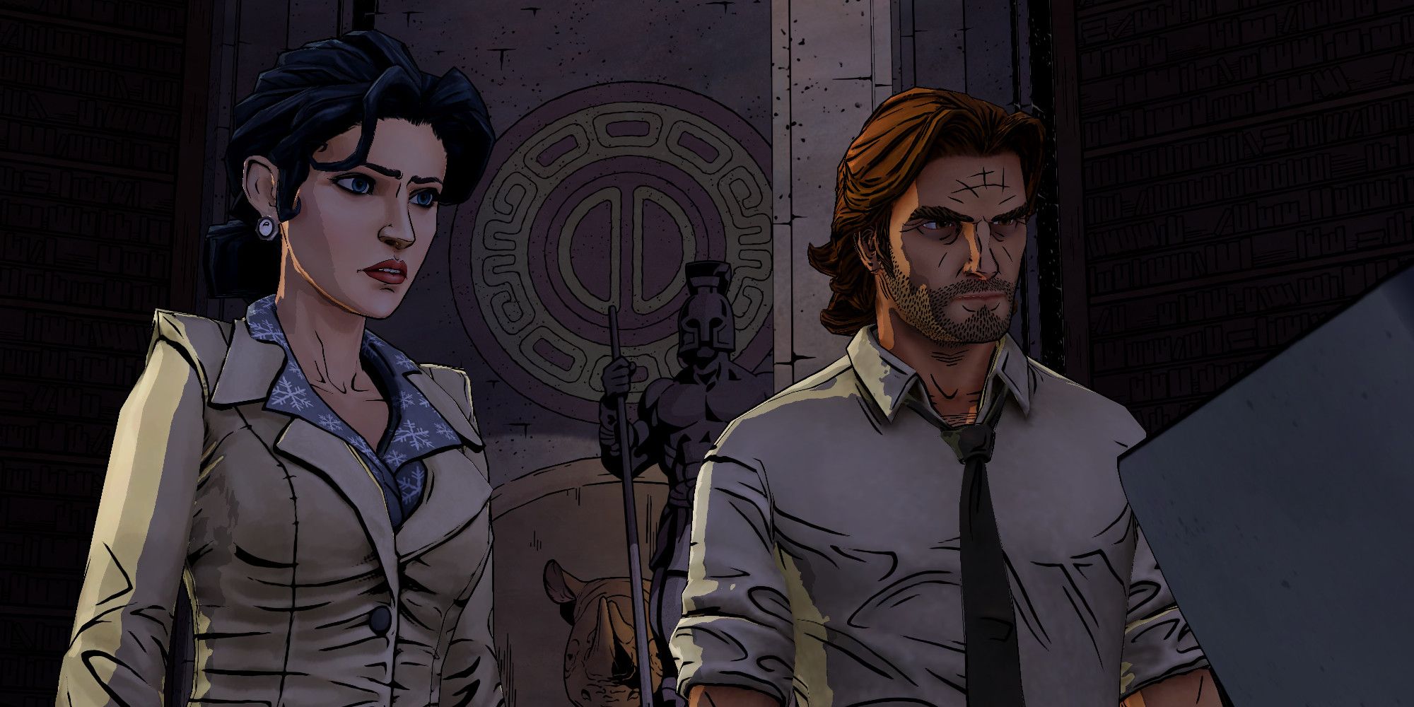 snow and bigby in crane's office