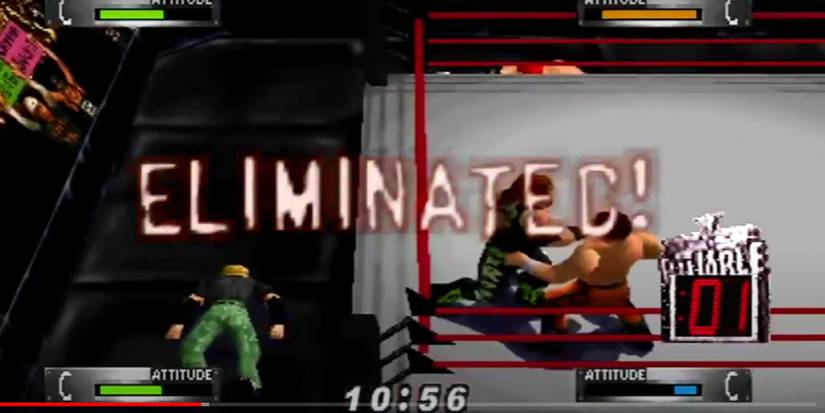 Jeff Hardy is eliminated in the Royal Rumble