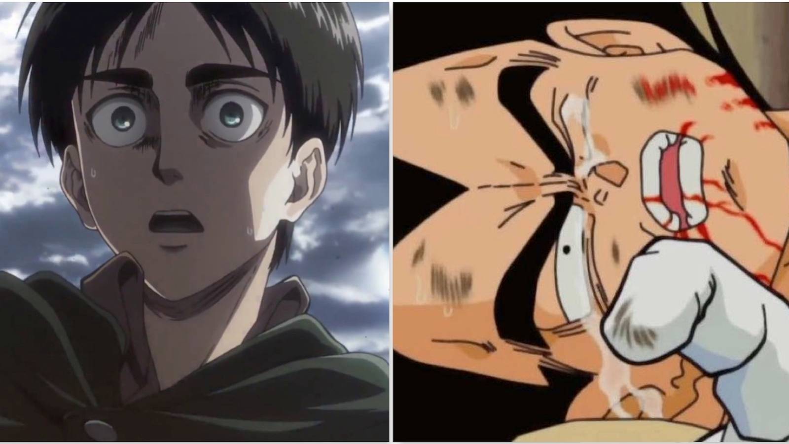 Eren from Attack On Titan and Vegeta from Dragon Ball Z