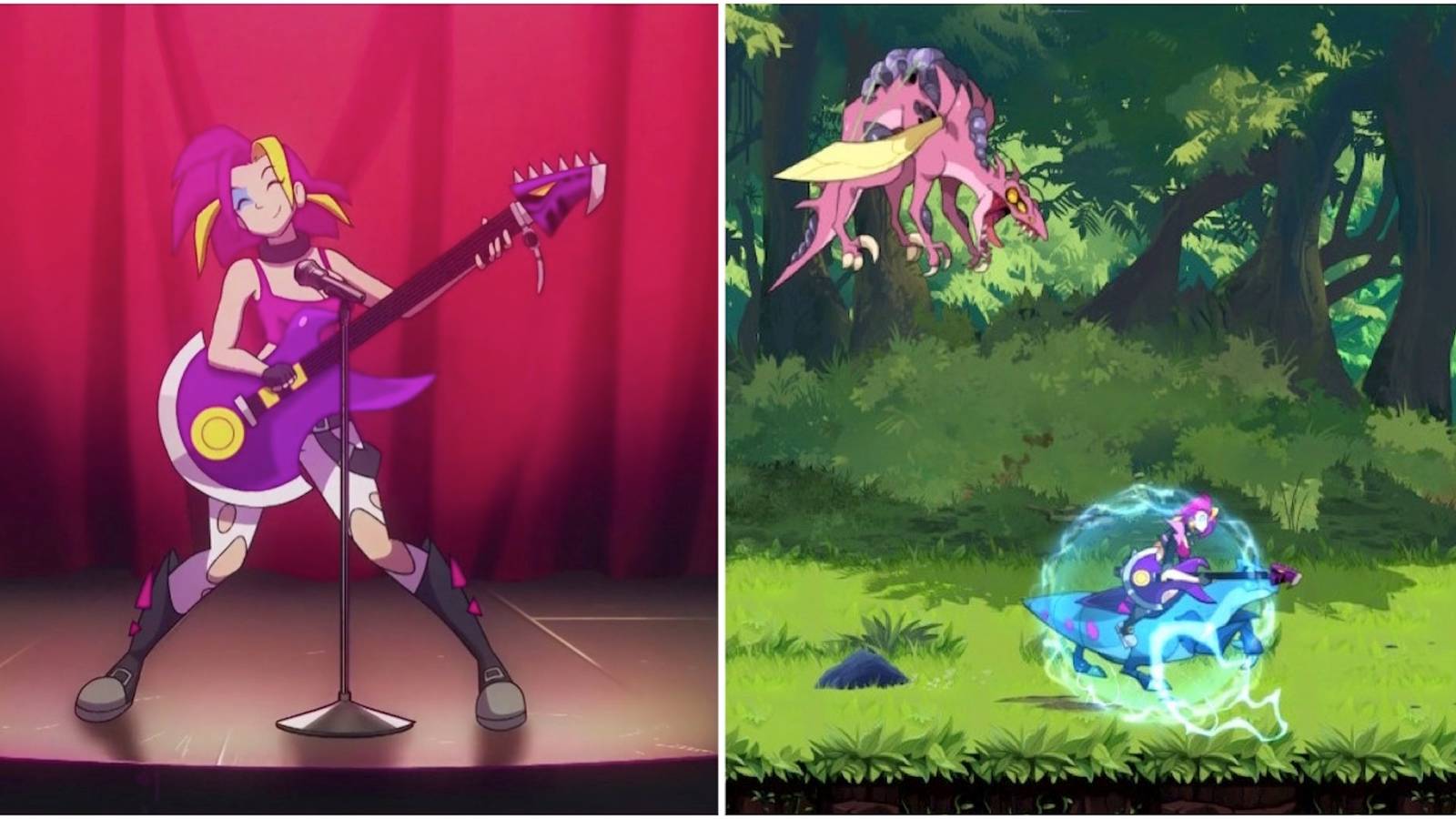 Victoria and fighting enemies in Spidersaurs