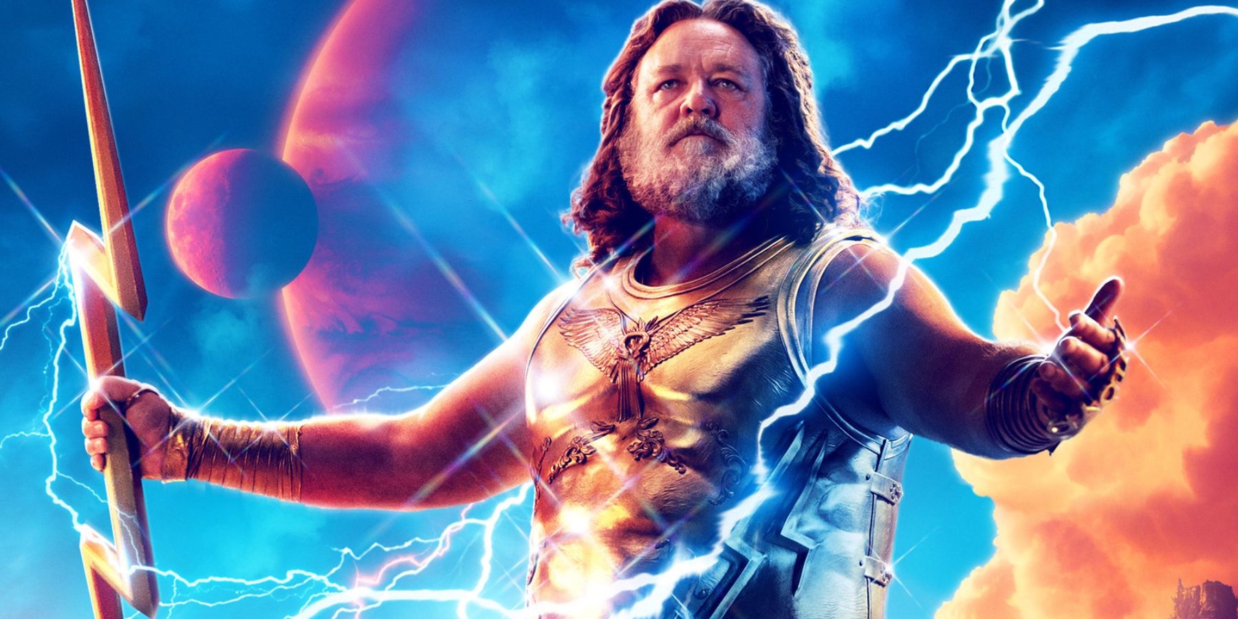 Russell Crowe Zeus Thor Love and Thunder