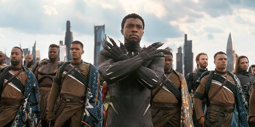 Chadwick Boseman as T'Challa in Black Panther