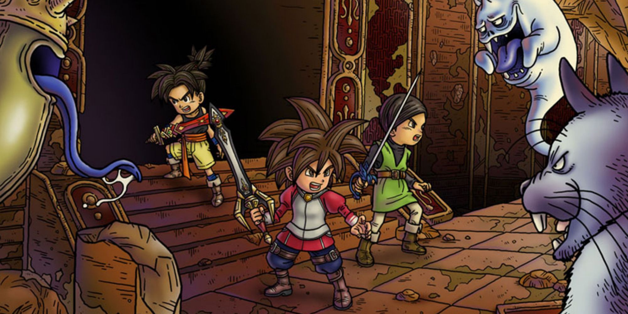 Promo art featuring characters in Blue Dragon Awakened Shadow