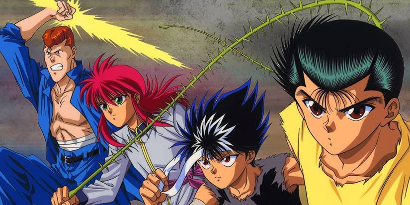 Yu Yu Hakusho Yusuke Urameshi Kazuma Kuwabara Kurama Hiei Team Urameshi