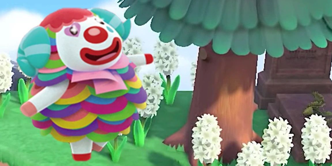 Pietro the clown sheep villager in Animal Crossing: New Horizons