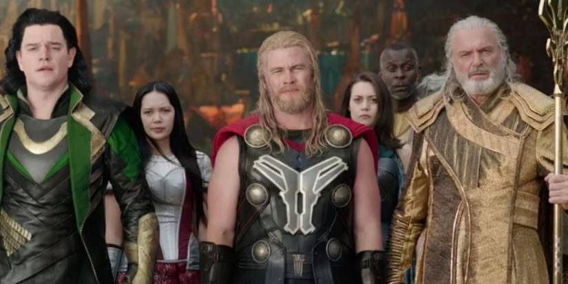 A scene featuring characters in Thor Ragnarok