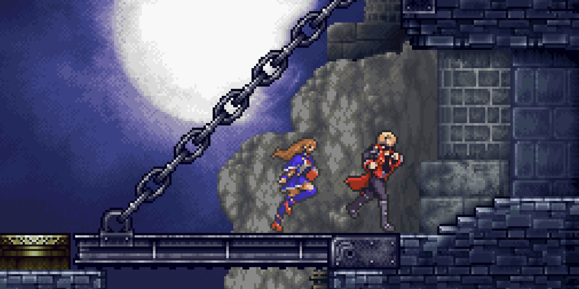 Exploring the castle in Castlevania Portrait Of Ruin