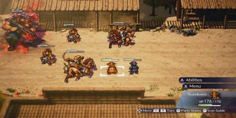 Fighting a battle in Live a Live