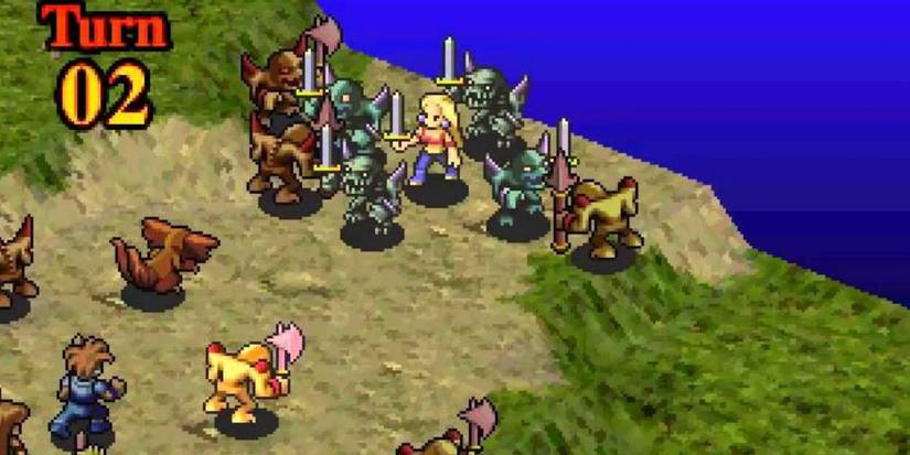 Fighting a battle in Kartia The Word of Fate