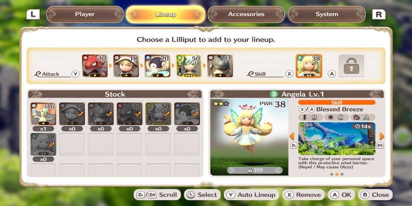 The Lilliput menu in Little Noah Scion of Paradise