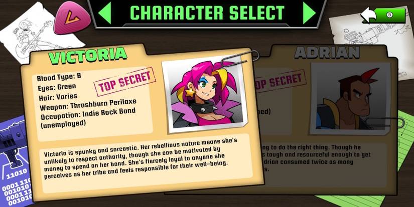 The character select menu in Spidersaurs