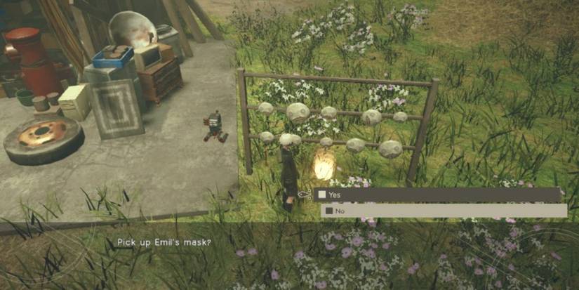 Stealing Emil's mask in Nier Automata