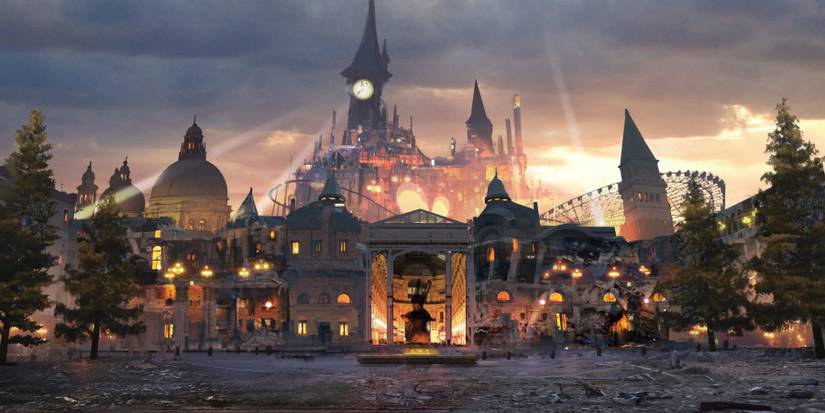 The Entrance to the Amusement Park in NieR Automata