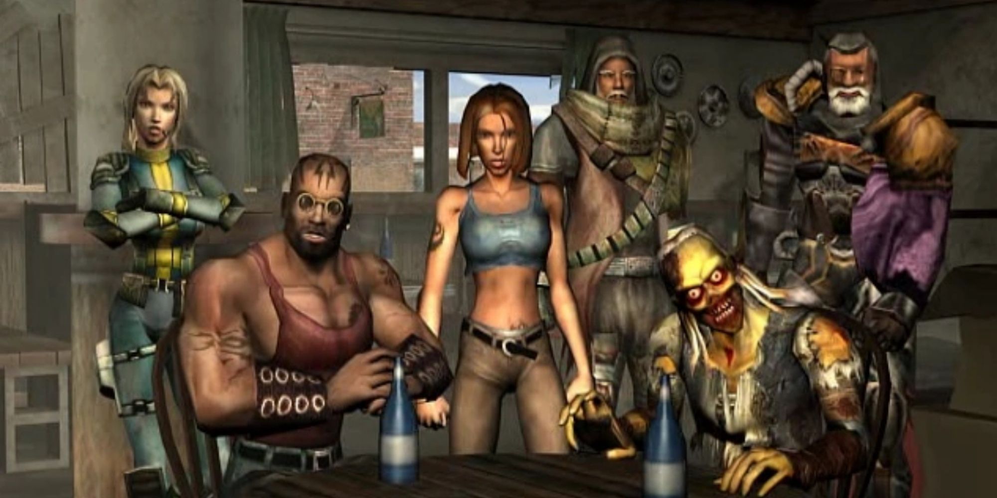 Une scène mettant en vedette des personnages de Fallout Brotherhood Of Steel