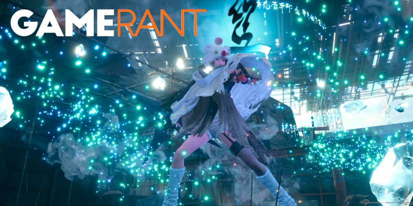 Yuffie using the 4-Point Shuriken