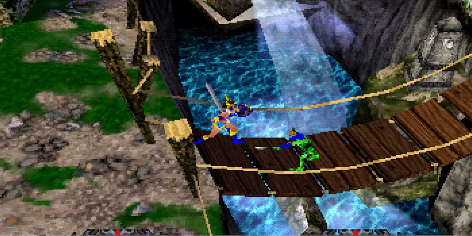 Fighting enemies in Gauntlet Legends