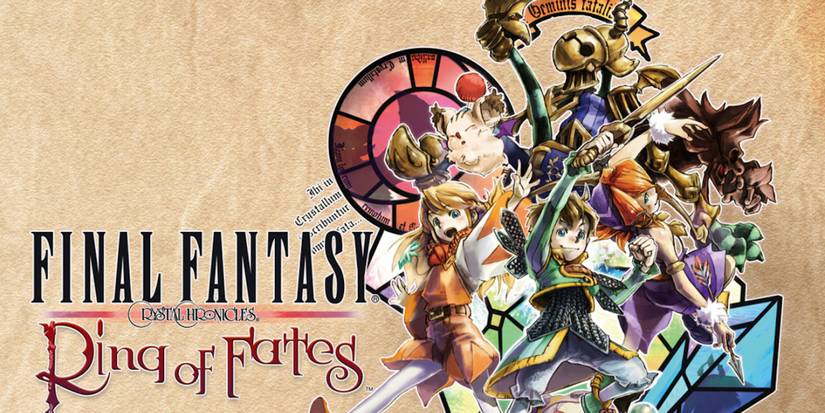 Promo art featuring characters in Final Fantasy Crystal Chronicles Ring Of Fates