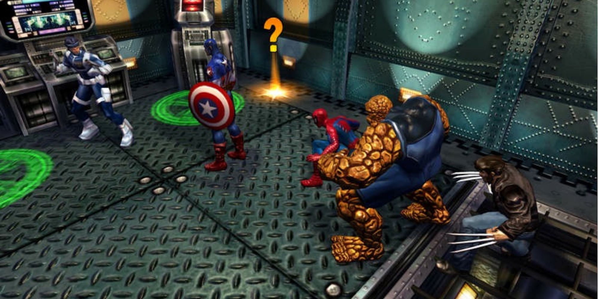 Talking to an NPC in Marvel Ultimate Alliance