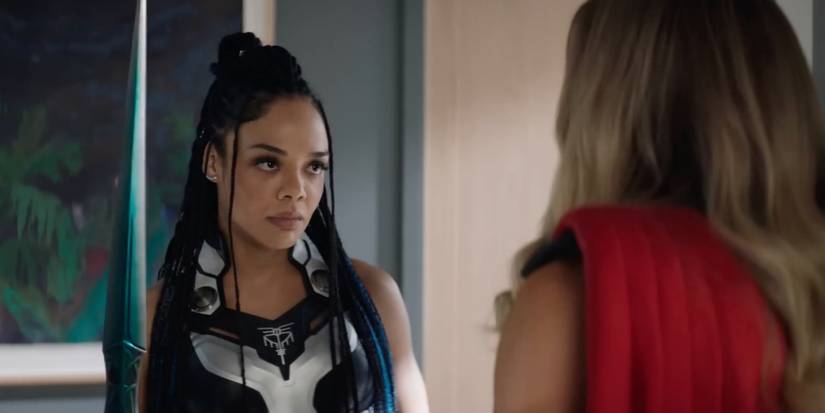 Valkyrie talking to Jane in Thor Love and Thunder
