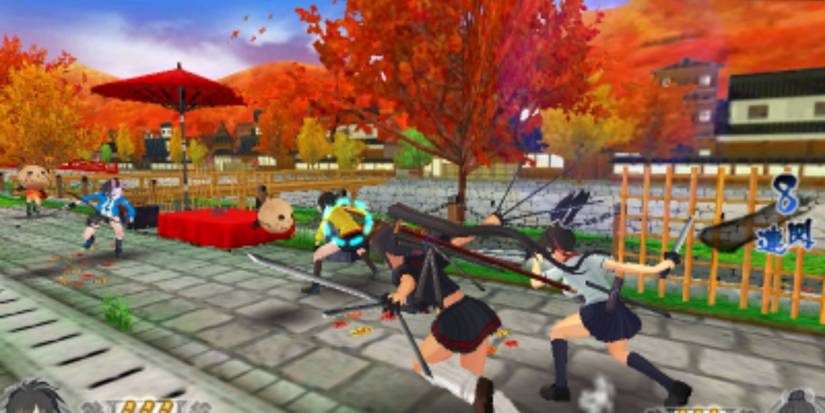 Fighting enemies in Senran Kagura 2