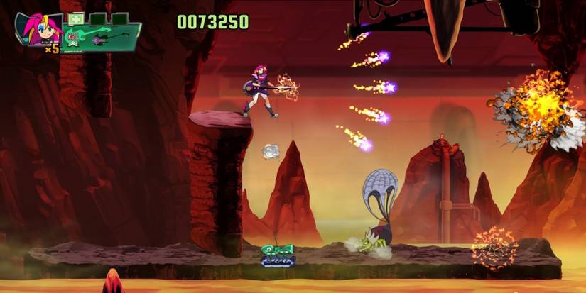 Fighting enemies in Spidersaurs