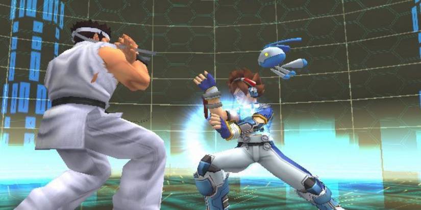 Fighting enemies in Virtua Quest