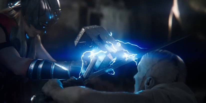 Jane fighting Gorr in Thor Love and Thunder