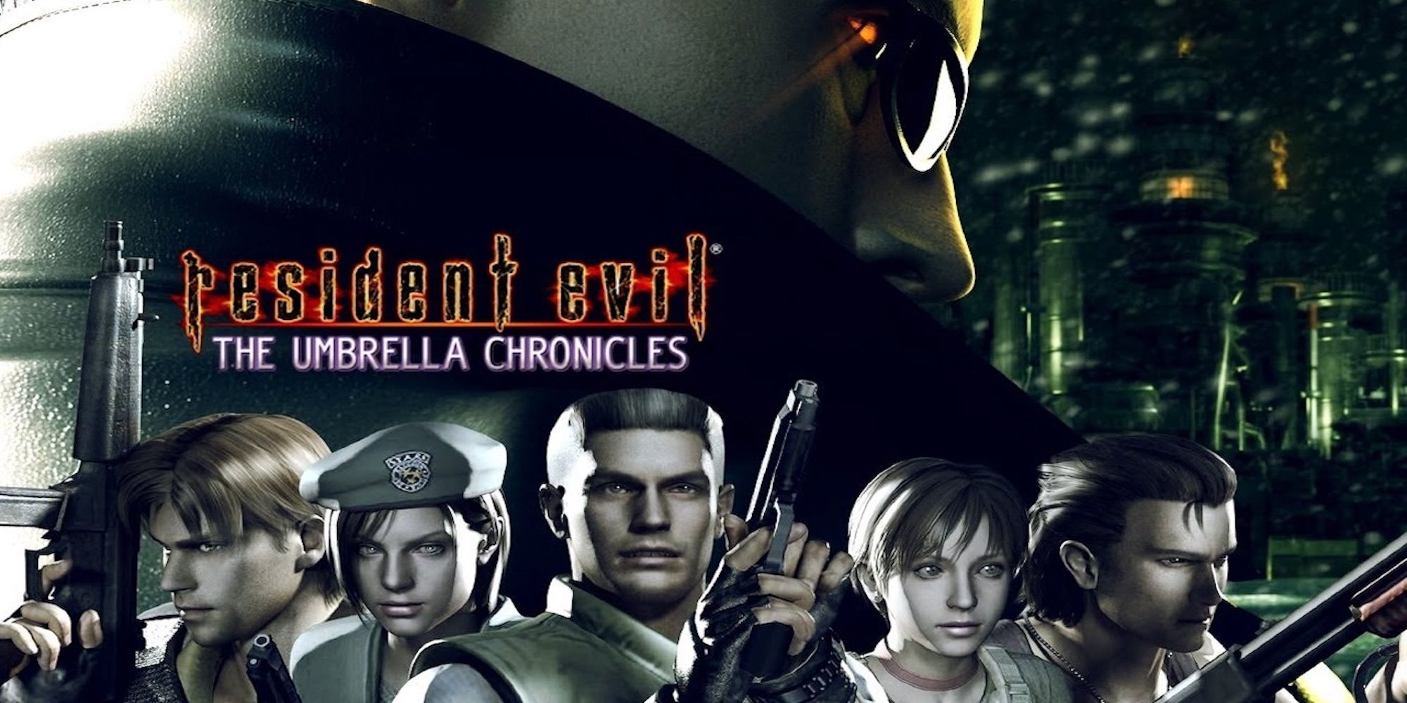 Promo art featuring characters in Resident Evil The Umbrella Chronicles