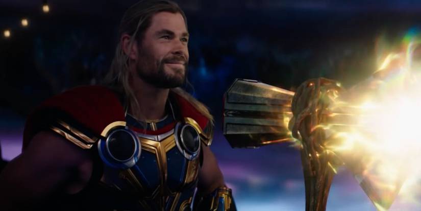 Thor and Stormbreaker in Thor Love and Thunder