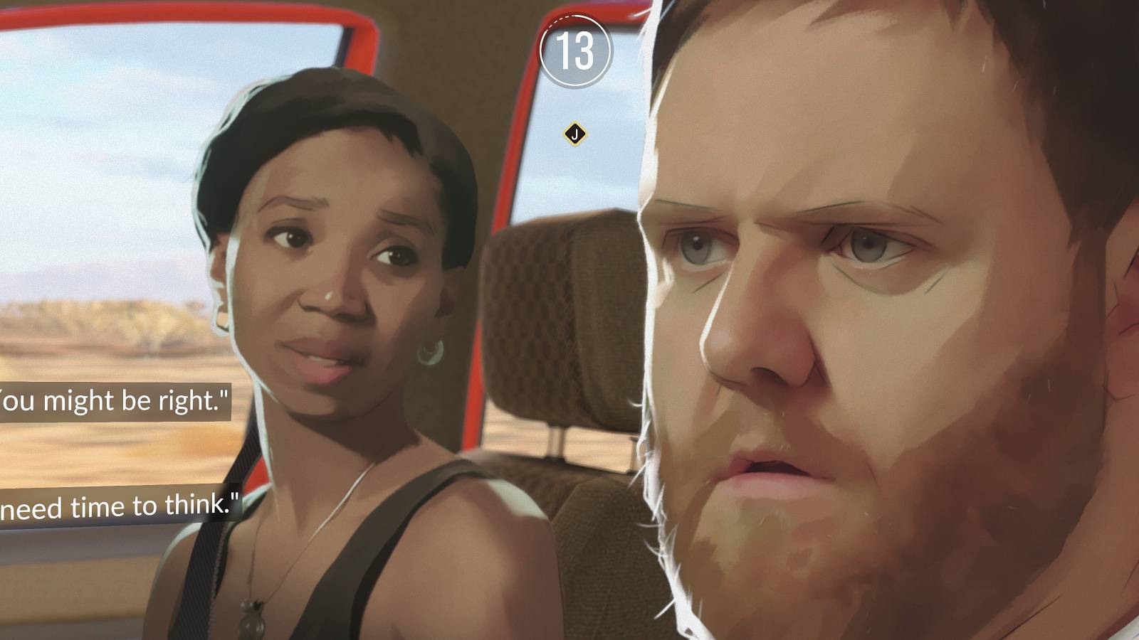 As Dusk Falls Michelle and Vince in car