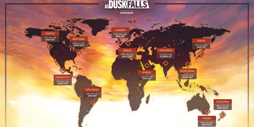 As Dusk Falls Release Rollout Map