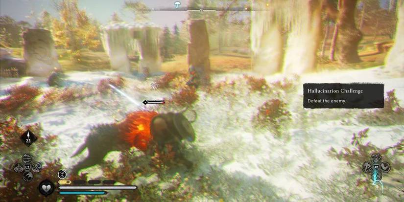 Assassin's Creed Valhalla Hamtunscire Fly Agaric Eivor battling beast