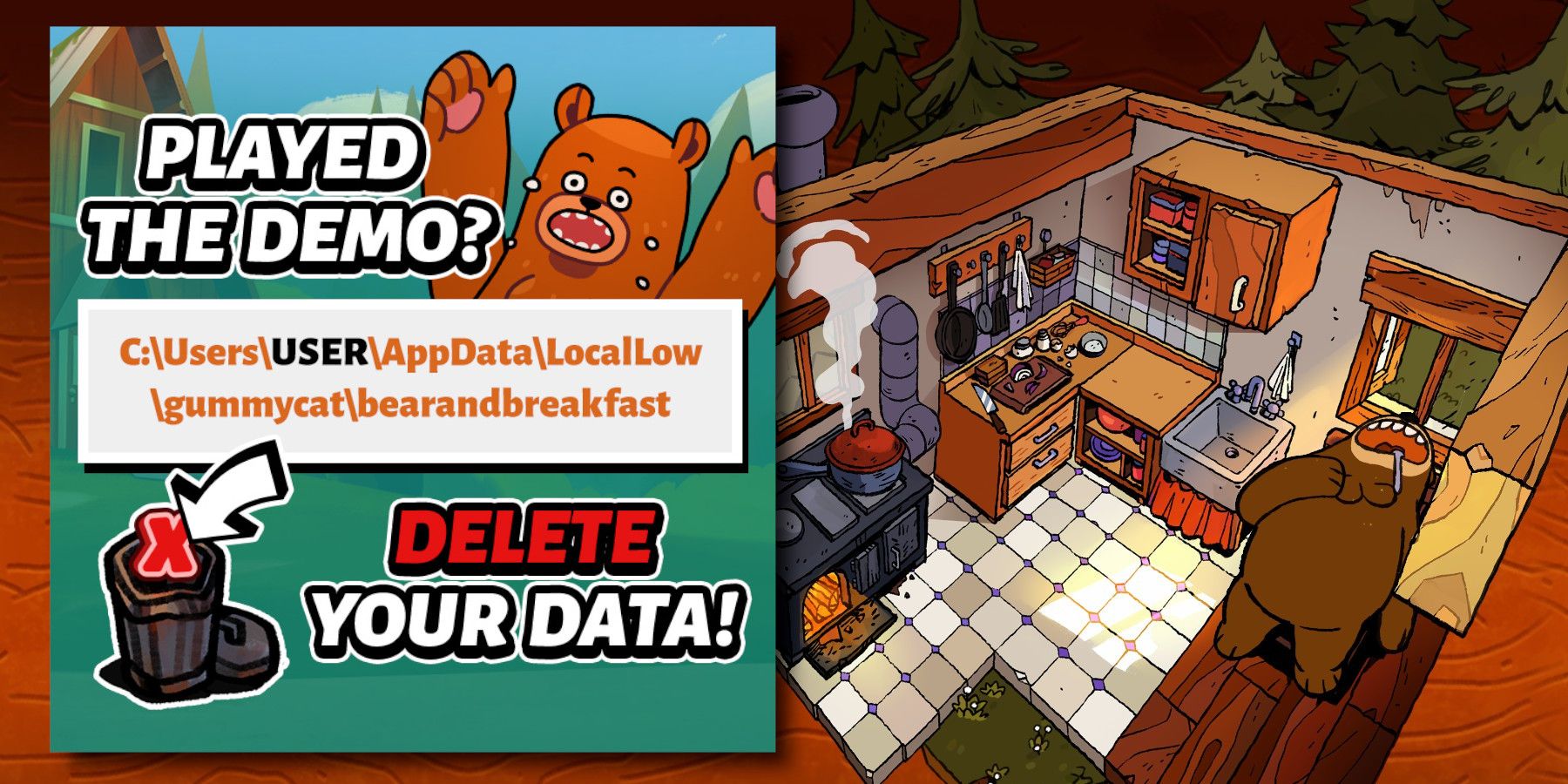 Bear and Breakfast: How to Delete Your Demo Data Before Playing