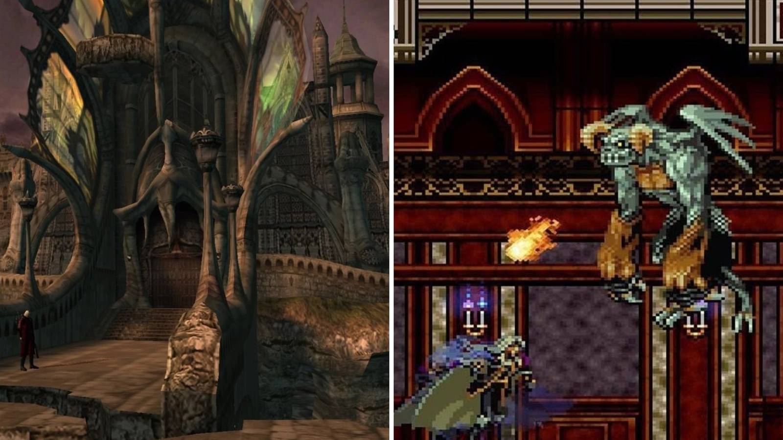 Mallet Castle from Devil May Cry and the inside of Dracula's castle from Castlevania Symphony Of The Night
