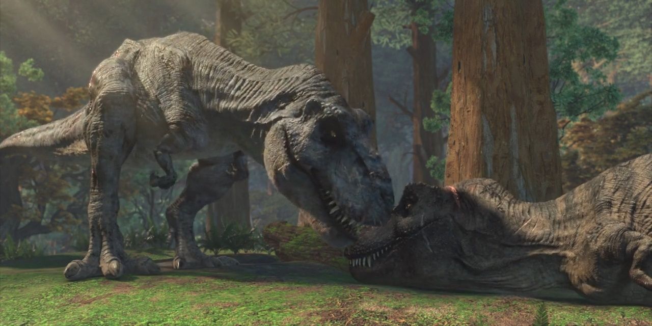 "Big and Little Eatie" T-rexes in Jurassic World: Camp Cretaceous