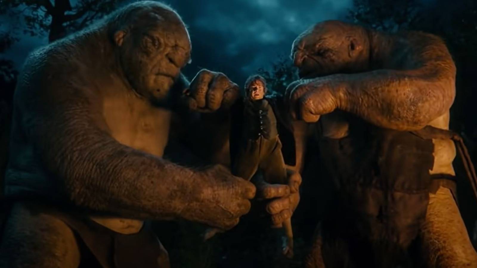 Bilbo caught by trolls