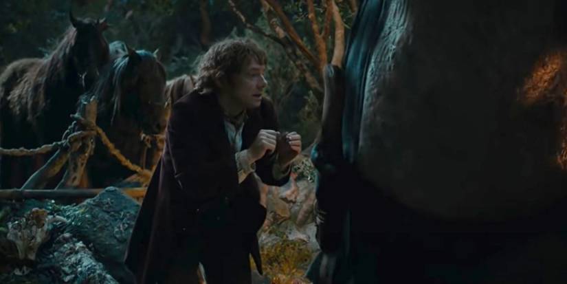 Bilbo stealing from trolls