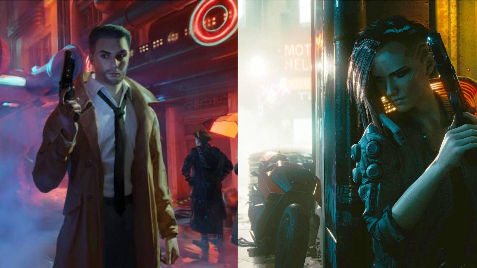 Blade Runner's McKoy and Protagonist from Cyberpunk 2077