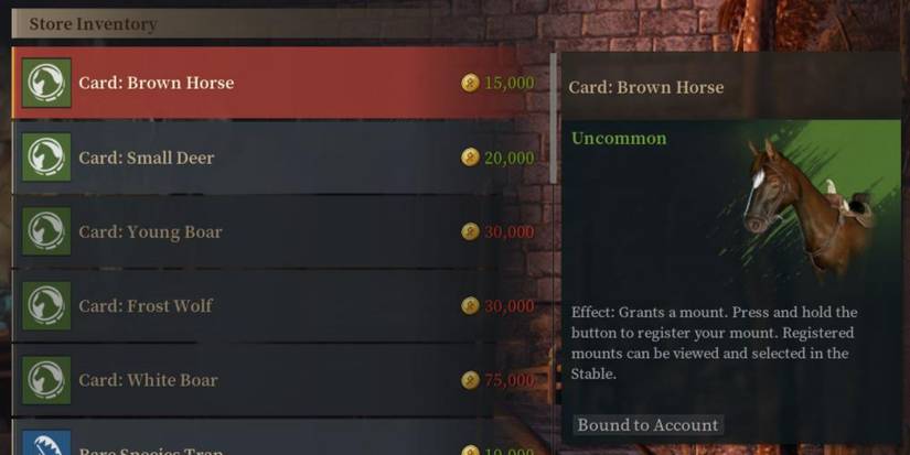 Bless Unleashed - Mounts for Sale