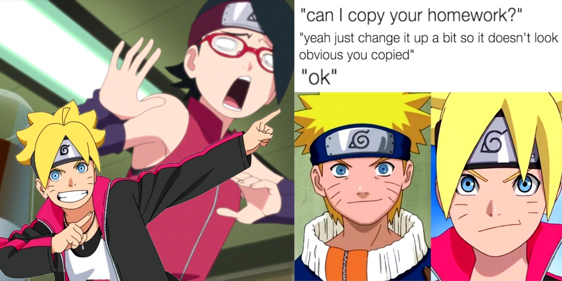 It's really funny how haters are now wanting Boruto to be a slice of life  yet posted memes like this : r/Boruto